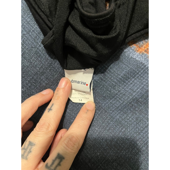 Women's Submarine Bodysuit Size 14 Black - Picture 3 of 3